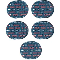 Bosch Professional Expert O780 Folienschleifblatt-Set 150mm K60/80/120/180/240, 55-tlg. (2608902470)