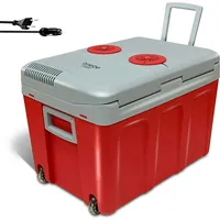 Briebe Tragbare Kühlbox für Auto 12V/220V Camper ROT|grau NO