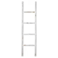 Spetebo Bambus Dekoleiter weiß - 150x40cm - Shabby Chic