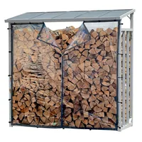 Quick Star Wetterschutzwand PVC transparent 126x167cm für Kaminholzunterstand XXL