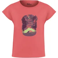 Jack Wolfskin Graphic Kurzarm-t-shirt - Print Sunset Coral -