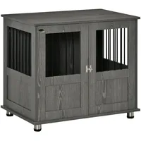 PawHut Hundekäfig für Zuhause, Haustierkäfig, Hundehütte Indoor mit Schloss,