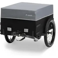 Qeedo Cargo Trailer Fahrradanhänger Lastenanhänger Fahrrad Transportanhänger, klappbar, schwarz