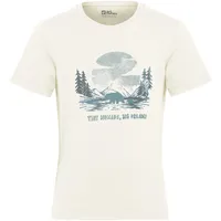 Jack Wolfskin Graphic Cotton Kurzarm-t-shirt - Print Cotton White
