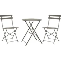 Svita BERLIN Bistro-Set Metall Sitzgruppe Balkon klappbar Tisch Stühle