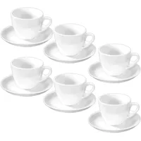 Wilmax england Wilmax Porzellan Kaffeetassen mit Untertassen – 6er