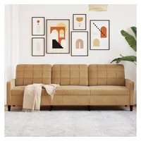 VidaXL 3-Sitzer-Sofa Braun 210 cm Samt