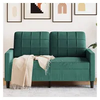 VidaXL 2-Sitzer-Sofa Dunkelgrün 120 cm Samt