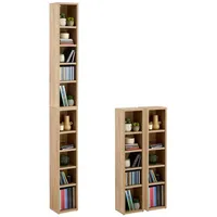 CARO-Möbel Cd/Dvd-, Sonoma Eiche Holzwerkstoff, Mode, 20x186x17 cm Wohnzimmer,