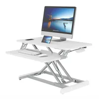 Svita BUSAN Schreibtischaufsatz Höhenverstellbar Monitorerhöhung Steh-Arbeitsplatz Schreibtischerhöhung Weiß