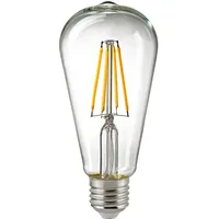 Sigor LED-Filament-Lampe Edison-Form klar E27, 806lm 2700K dimmbar, LED