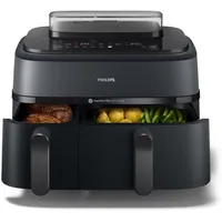 Philips 5000 Series Steam Airfryer Dual Basket NA550/00 Schwarz