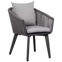 Bene living Diningsessel Cadiz Rope mit Kissen light grey