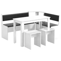 VCM Mid.you Eckbankgruppe Weiß, Wange, 153x115 cm, Esszimmer, Bänke,