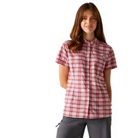 Regatta Begarno Kurzarmhemd - Lilac / Beaujolais Check -