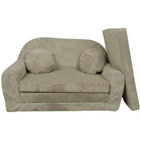 FORTISLINE Kindersofa Rosalia - Klappsofa mit Verlängerung aus Cord