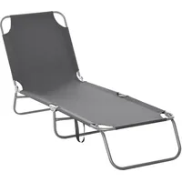 Outsunny Sonnenliege - 187Lx55Wx24Hcm - Grau