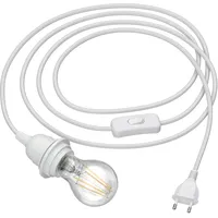 Ledscom.de Kabel LEKA mit Stecker, Schalter, 3 m, weiß,
