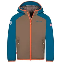 TROLLKIDS Halsafjord Jacke - Mocca Brown / Atlantic Blue