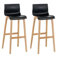 CLP 2er Set Barhocker Hover Natura schwarz