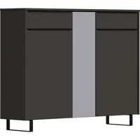 DIETER KNOLL Schuhschrank, Anthrazit, Grau, Holzwerkstoff, 5 Fächer, 2