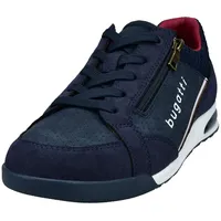 Bugatti Sneaker, Schnürschuh, Halbschuh, Freizeitschuh mit Kontrastbesätzen blau