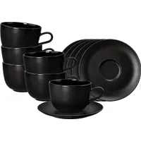 SELTMANN WEIDEN Liberty Velvet Black Milchkaffeetasse mit Untertassen 400