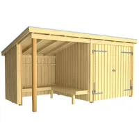 Plus Gartenhaus Nordic Multi 416 x 208 cm natur