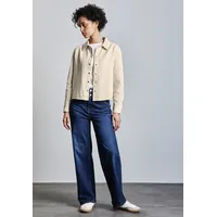 STREET ONE Damen A345322 Cordbluse Mit Knopfleiste, smooth sand