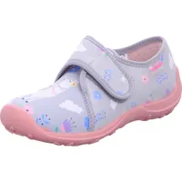 Fischer Markenschuh Fischer Kinder Hausschuh Alpaka Blumen rutschfeste Sohle