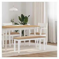 VidaXL Essbank 110 cm Weiß