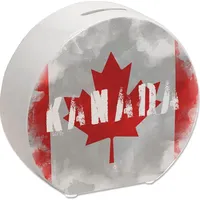 Speecheese Spardose mit Kanada-Flagge im Used Look - Sparschwein