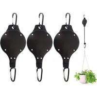Kulannder Ampelaufzug Blumenampel Pflanzenrolle Haken Halte Einziehbare Hochleistungs-Leichter Reichweite