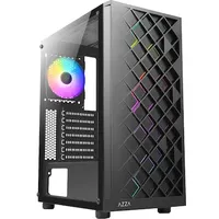 Azzatek AZZA Spectra Black ATX Gaming Tower, RGB Beleuchtung,