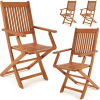 CASARIA 4er Set Gartenstuhl Sydney FSC®-zertifiziertes Akazienholz