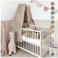 Lilimaus Betthimmel Babybett Gold Applikation in 12 Farben [inkl.