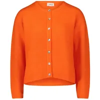 Cartoon Damen Strick-Cardigan mit Rundhalsausschnitt Neon Orange,38 - 38