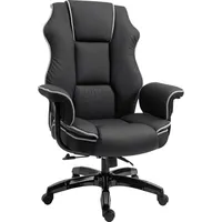 Vinsetto Ergonomischer Bürostuhl mit Kippfunktion Drehstuhl höhenverstellbar Kunstleder Schwarz