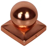 Baumarktplus Pfostenkappe Kupfer 91 mm Kugel Abdeckkappe für Pfosten