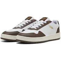 Puma Erwachsene Court Classic Sneakers 42.5 White Gold Chestnut