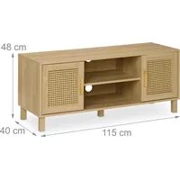 Relaxdays TV Möbel, TV-Lowboard, 115 x 40 cm,