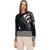 Betty Barclay Feinstrickpullover mit Jacquard in Patch Dark Blue/Nature