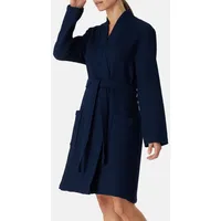 SCHIESSER Bademantel Waffel Piqué - Organic Cotton in Dunkelblau