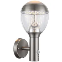 GLOBO 11,5 Watt LED Außen Wand Leuchte Bewegungsmelder Edelstahl