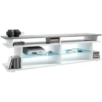 Vladon Lowboard, Anthrazit, Holzwerkstoff, 138.5x39x37.5 cm, Wohnzimmer, Wohnwände, Lowboards,