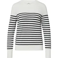 S.Oliver Gestreifter Pullover aus Viskosemix Beige 42