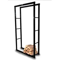 BITUXX Kaminholzständer Holzlager Kaminholzkorb Brennholzhalter Holzablage Kaminholzregal 80 x