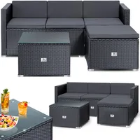 Kesser KESSER® Polyrattan Lounge Aruba – Gartenlounge für 3-4