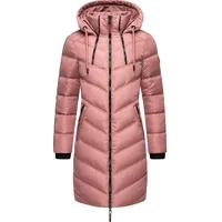 Marikoo Damen Wintermantel Warmer Steppmantel mit Kapuze Armasa Dark
