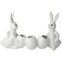 GOEBEL Hasenfigur Hase mit Vase Spring Feelings - Snow